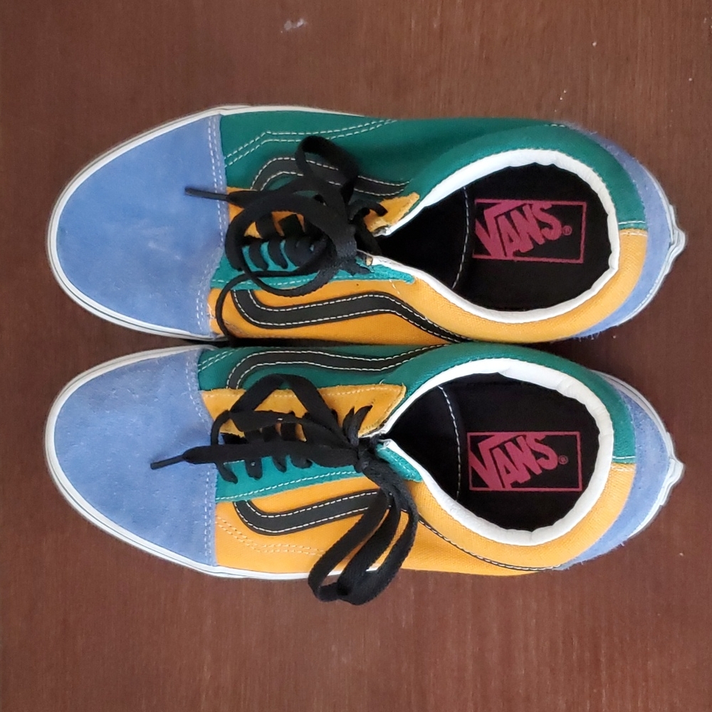 Vans Mens Mix & Match Old Skool Sneaker Cadmium Yellow/Tidepool